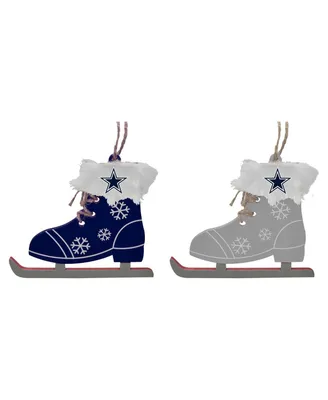 The Memory Company Dallas Cowboys Two-Pack Ice Skate Ornament Set