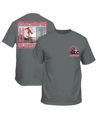 Men's Steel Alabama Crimson Tide 2023 Sec Football Conference Champions Schedule T-shirt