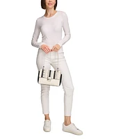 Calvin Klein Clove Mixed Material Push-Lock Shoulder Bag