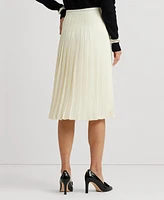 Lauren Ralph Women's Belted Pleated A-Line Skirt
