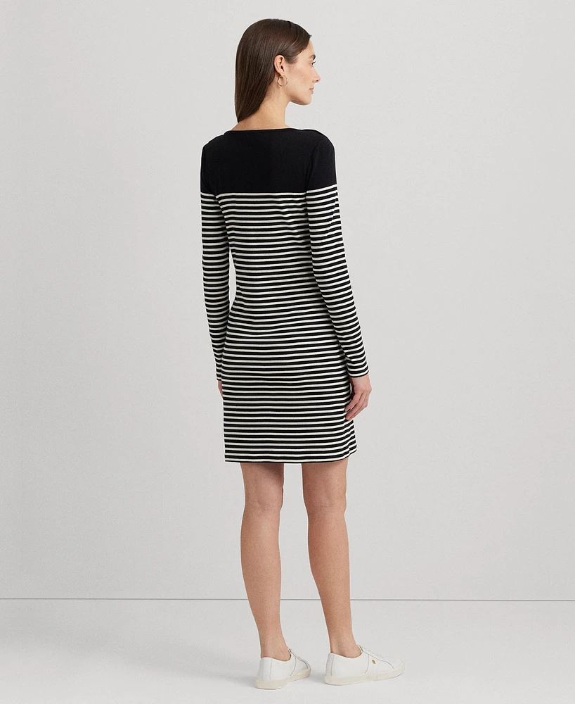 Lauren Ralph Women's Cotton Striped Dress