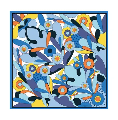 Jessie Zhao New York Silk Bandana Scarf Of Ocean Imagination