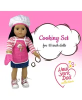 The New York Doll Collection Kids Baking Set with Apron - 16 Pcs Set