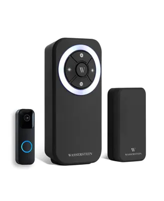 Wasserstein Wireless Doorbell Chime Compatible With Blink Video Doorbell - Never Miss a Visitor with your Blink Video Doorbell (1 Pack, Black)
