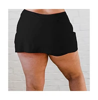 Calypsa Plus Short Swim Skort