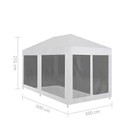 Party Tent with 6 Mesh Sidewalls 19.7' x 9.8'