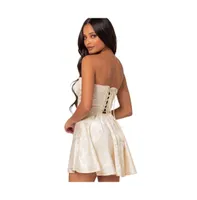 Women's Athalia satin corset mini dress