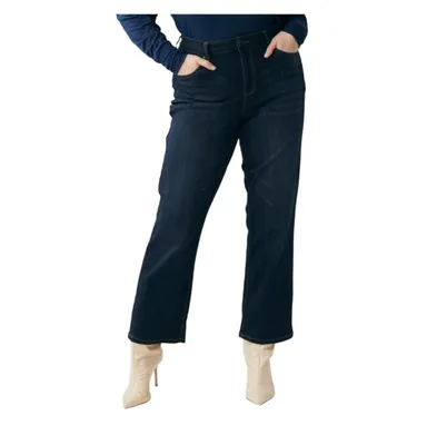 Molly & Isadora Women's High Rise Straight Leg Jean