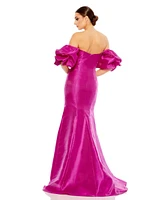 Mac Duggal Women's Sweetheart Off The Shoulder Puff Sleeve Gown