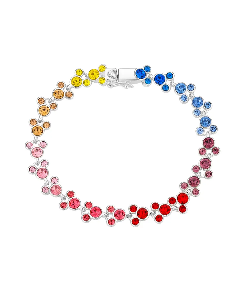 Disney Multi Color Crystal Mickey Mouse Bracelet