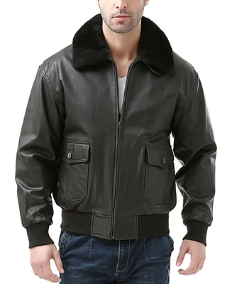 Landing Leathers Men G-1 Leather Flight Bomber Jacket