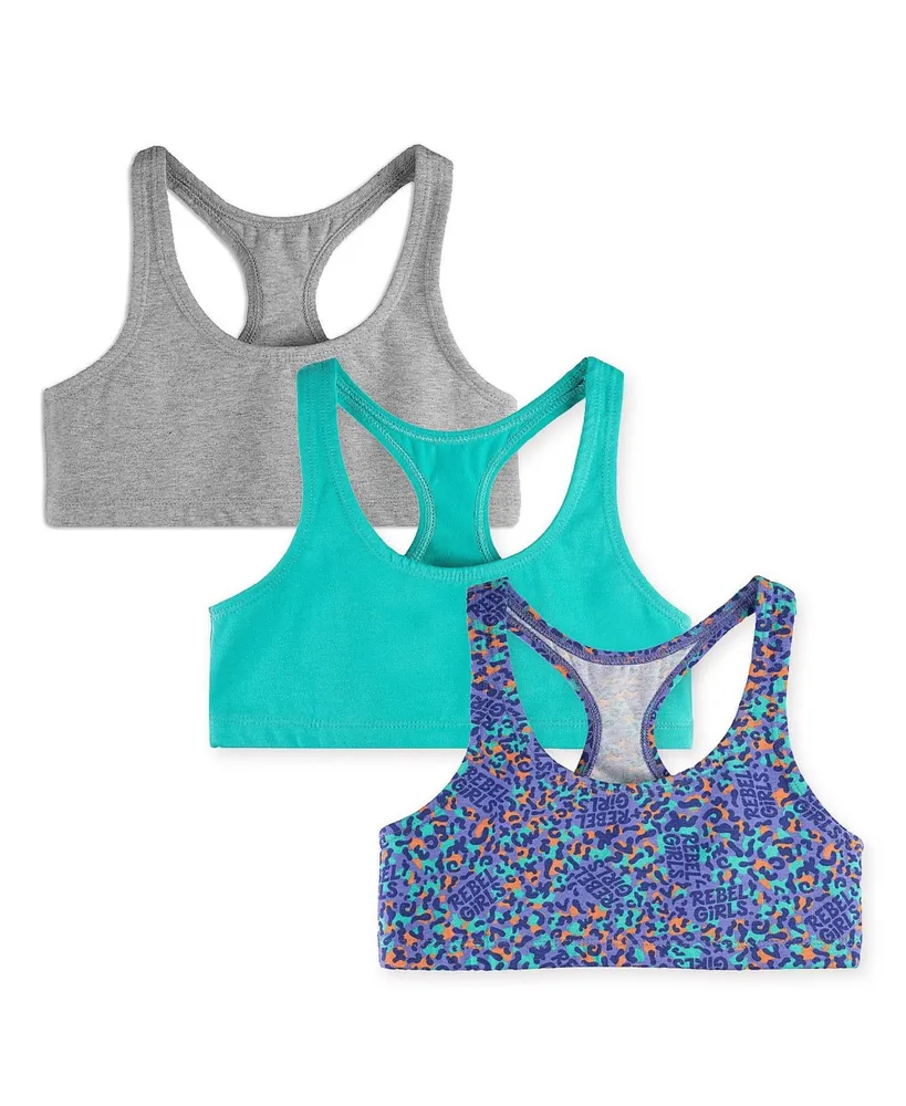 Mightly Rebel Girls x Mightily Fair Trade Organic Cotton Sports Bras 3-pack