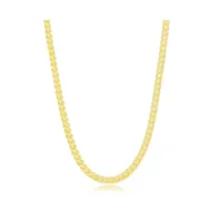 Franco Chain 3mm Sterling Silver or Gold Plated Over 22" Necklace