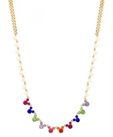 Disney Multi Color Crystal Mickey Mouse Necklace