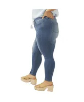 Molly & Isadora Plus Mid Rise Skinny Ankle Jeans