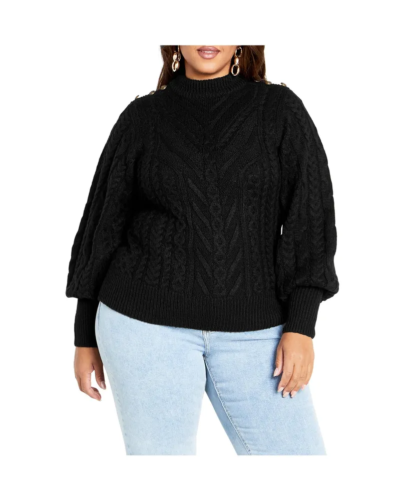 City Chic Plus Saskia Crew Neck Jumper