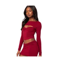 Women's Lara cut out twist front top