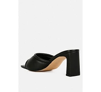 Women's Celine Quilted Italian Block Heel Sandals