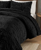 Madison Park Blair Ruched 3-Pc. Faux Fur Comforter Set