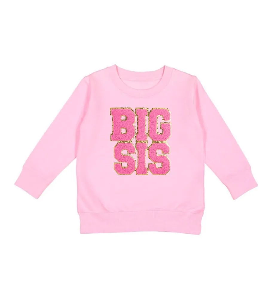 Little and Big Girls Sis Patch Sweatshirt