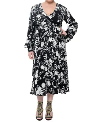 Meghan Los Angeles Plus LilyPad Midi Dress