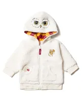 Harry Potter Hedwig Owl Fleece Zip Up Costume Hoodie Toddler| Child Boys