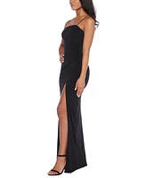 B Darlin Juniors' Square-Neck Sleeveless Gown