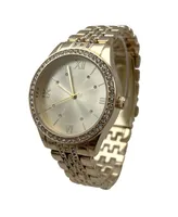 Olivia Pratt Gold Everyday Rhinestones Elegant Look Women Watch