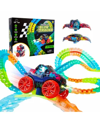 Usa Toyz Zero-g Glow Race Track for Kids- 105pcs
