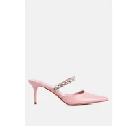 Women Star Secret Diamante Embellished Mules