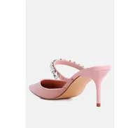 Women Star Secret Diamante Embellished Mules