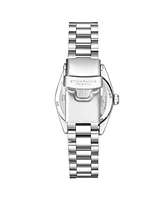 Stuhrling Women's Quartz ,Crystal Studded Bezel, Mop Dial, Stainless Steel Bracelet Watch