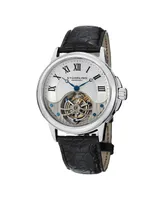 Stuhrling Original Model 541 Stainless Steel Case ,Genuine Alligator Strap, Exposed Tourbillon Movement Men's watch