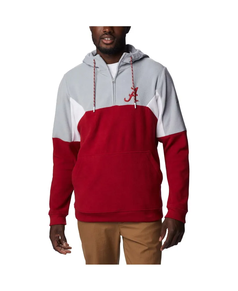 Men's Columbia Crimson Alabama Tide Lodge Quarter-Zip Hoodie