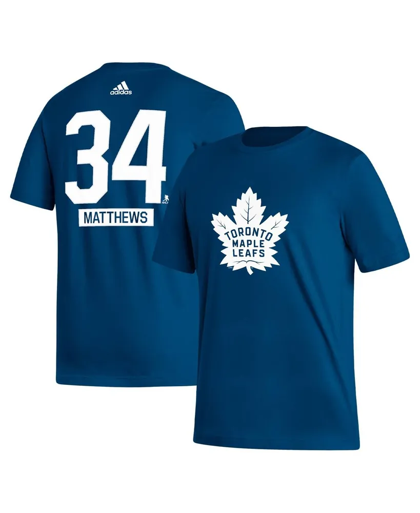 Men's adidas Auston Matthews Blue Toronto Maple Leafs Fresh Name and Number T-shirt