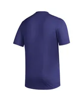 Men's adidas Purple Washington Huskies 2023/24 Aeroready Homeland Plate Pregame T-shirt