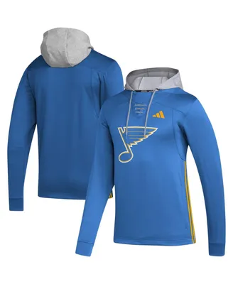 Men's adidas Blue St. Louis Blues Refresh Skate Lace Aeroready Pullover Hoodie
