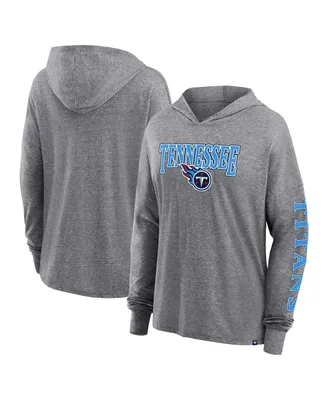 Women's Fanatics Heather Gray Tennessee Titans Classic Outline Pullover Hoodie