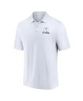 Men's Fanatics White, Royal Distressed Indianapolis Colts Throwback Two-Pack Polo Shirt Set