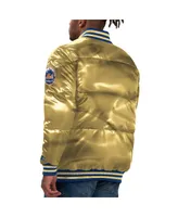 Men's Starter Gold New York Mets 2023 Subway Series Bronx Bomber Full-Snap Jacket