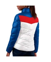 Women's G-iii 4Her by Carl Banks White, Royal New York Giants Star Quilted Full-Zip Jacket