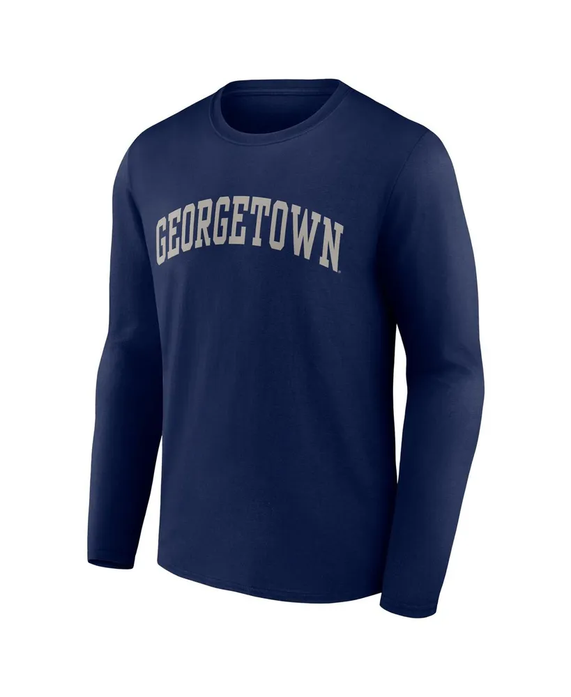 Men's Fanatics Navy Georgetown Hoyas Basic Arch Long Sleeve T-shirt