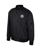 Men's Colosseum Black Texas A&M Aggies Full-Zip Bomber Jacket