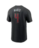 Men's Nike Ketel Marte Black Arizona Diamondbacks 2024 Fuse Name and Number T-shirt