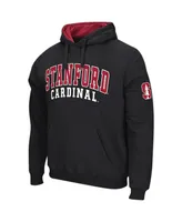 Men's Colosseum Black Stanford Cardinal Double Arch Pullover Hoodie