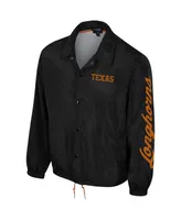 Men's and Women's The Wild Collective Black Texas Longhorns Coaches Full-Snap Jacket