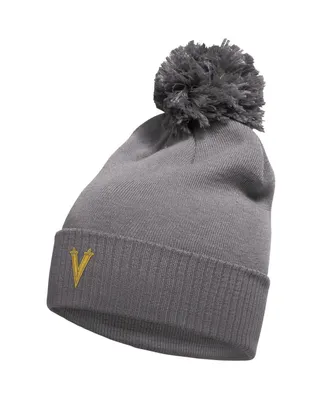 Men's adidas Vegas Golden Knights Charcoal 2024 Nhl Winter Classic Cuffed Knit Hat with Pom