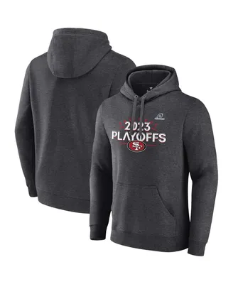Men's Fanatics Heather Charcoal San Francisco 49ers 2023 Nfl Playoffs Fleece Pullover Hoodie