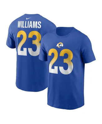 Men's Nike Kyren Williams Royal Los Angeles Rams Player Name and Number T-shirt