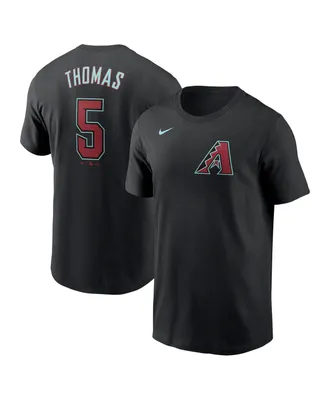Men's Nike Alek Thomas Black Arizona Diamondbacks 2024 Fuse Name and Number T-shirt